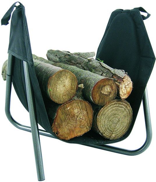 Panier à bûches en métal et tissu fabriqué en France