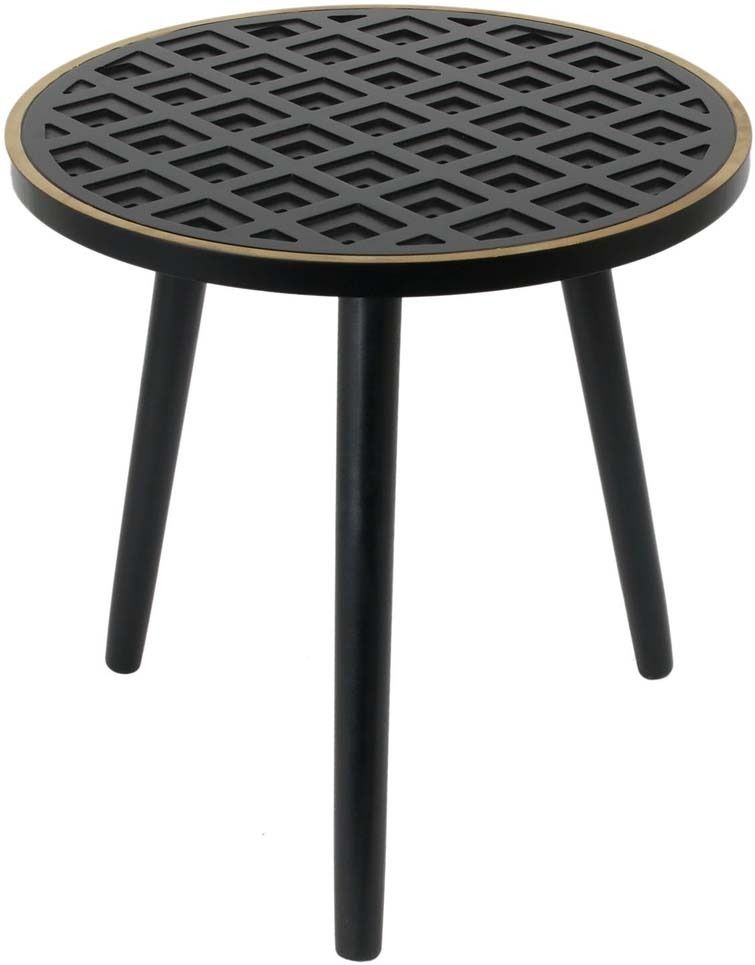 Table d'appoint plateau sculté liseré doré