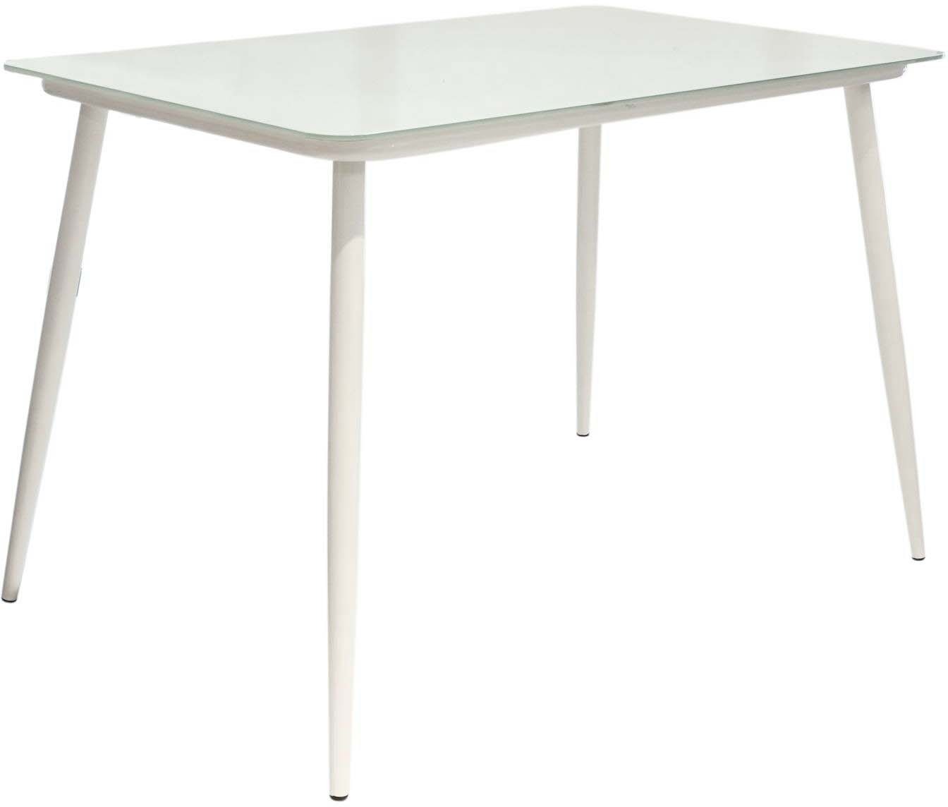 Table de repas plateau en verre 110x70 cm