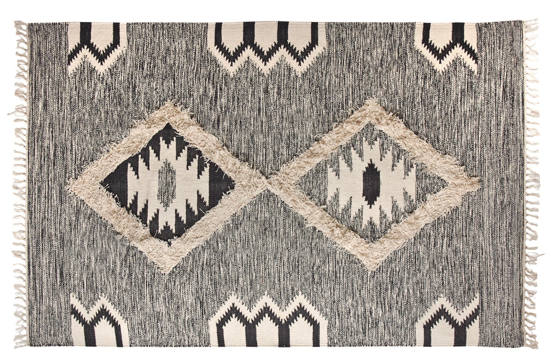 Tapis motif aztèque en coton 120 x 180 cm
