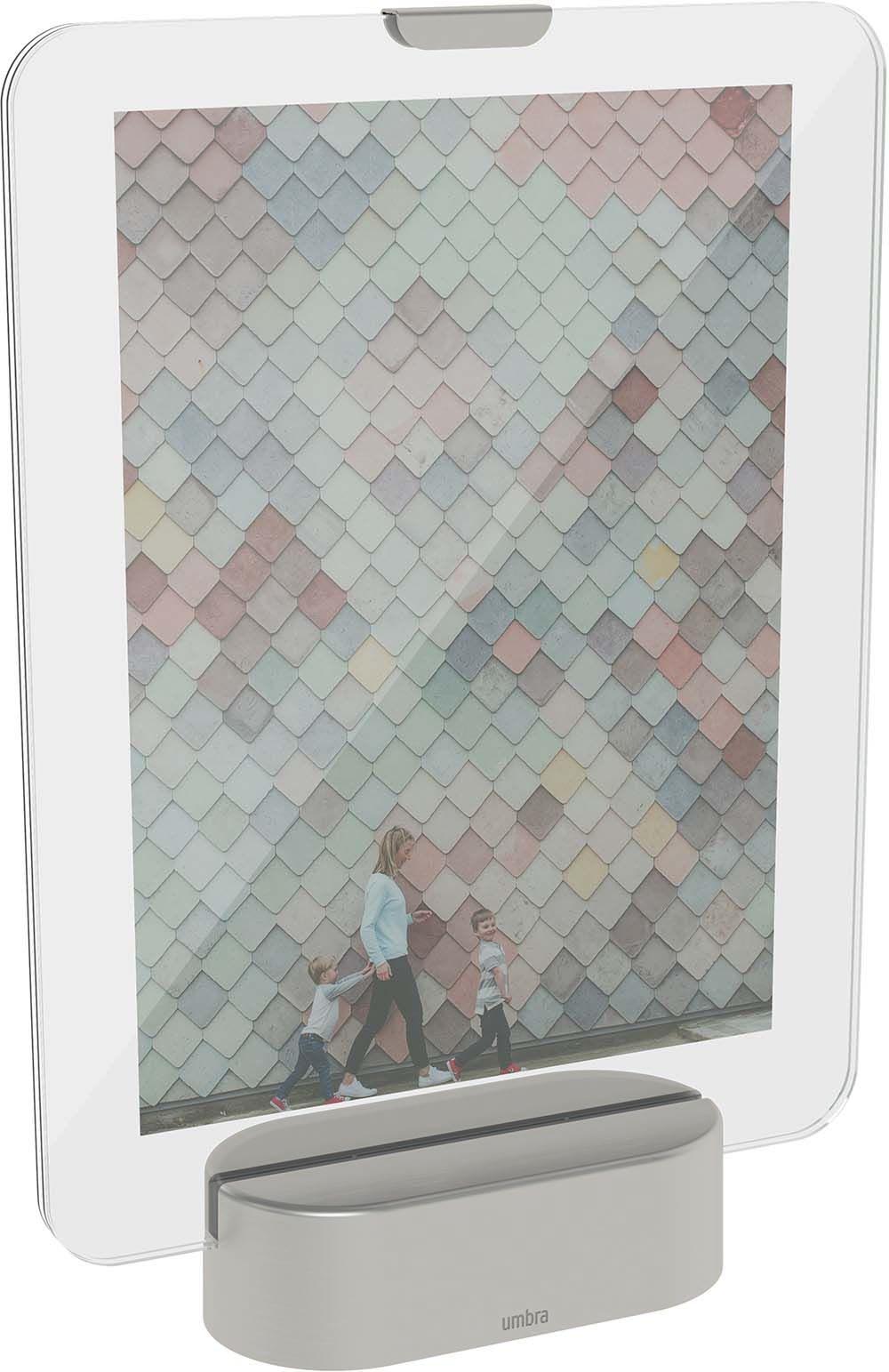 Cadre photo avec bandeau lumineux argent 15 x 23 cm