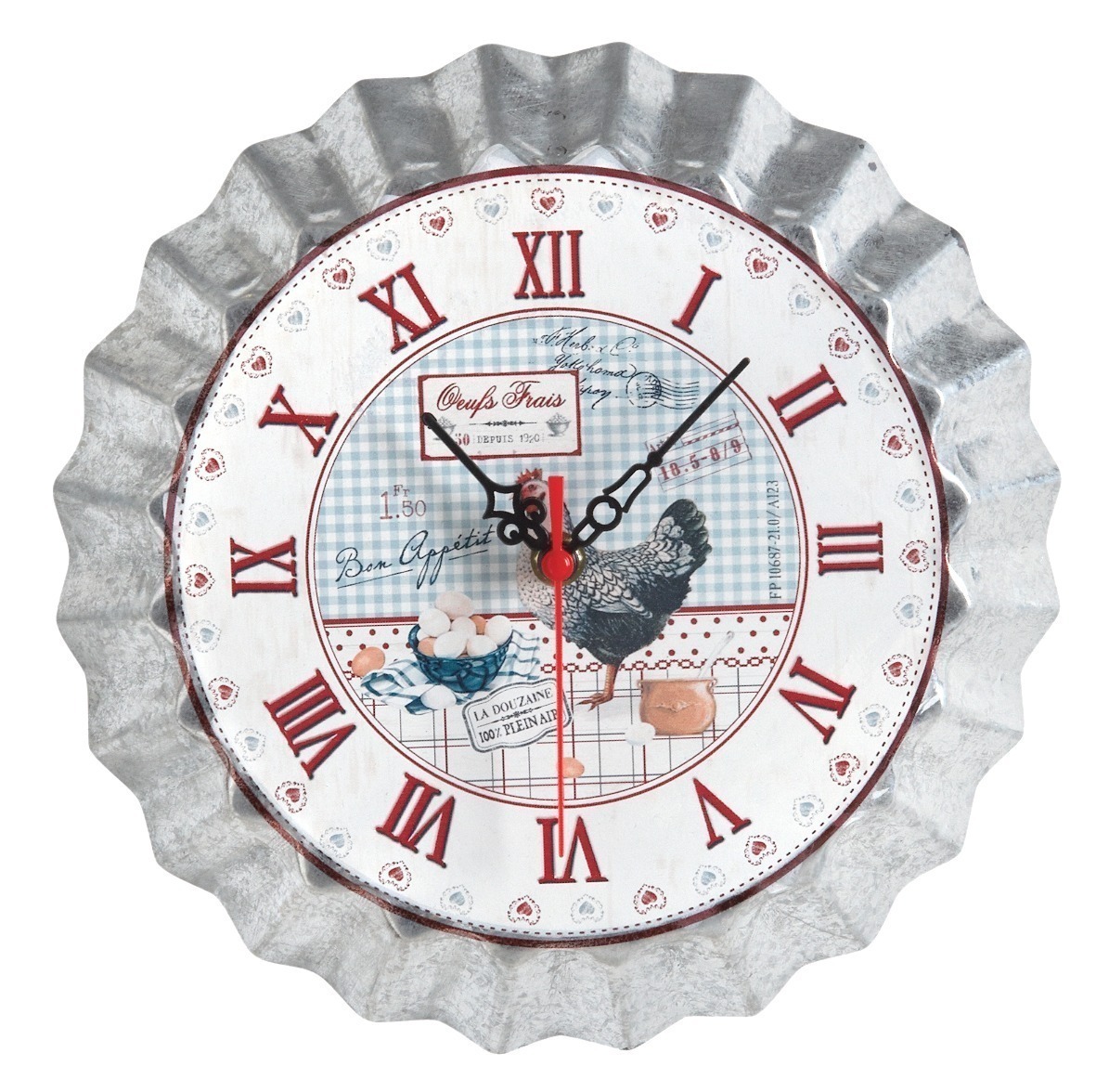 Horloge de cuisine oeufs frais 25.5cm