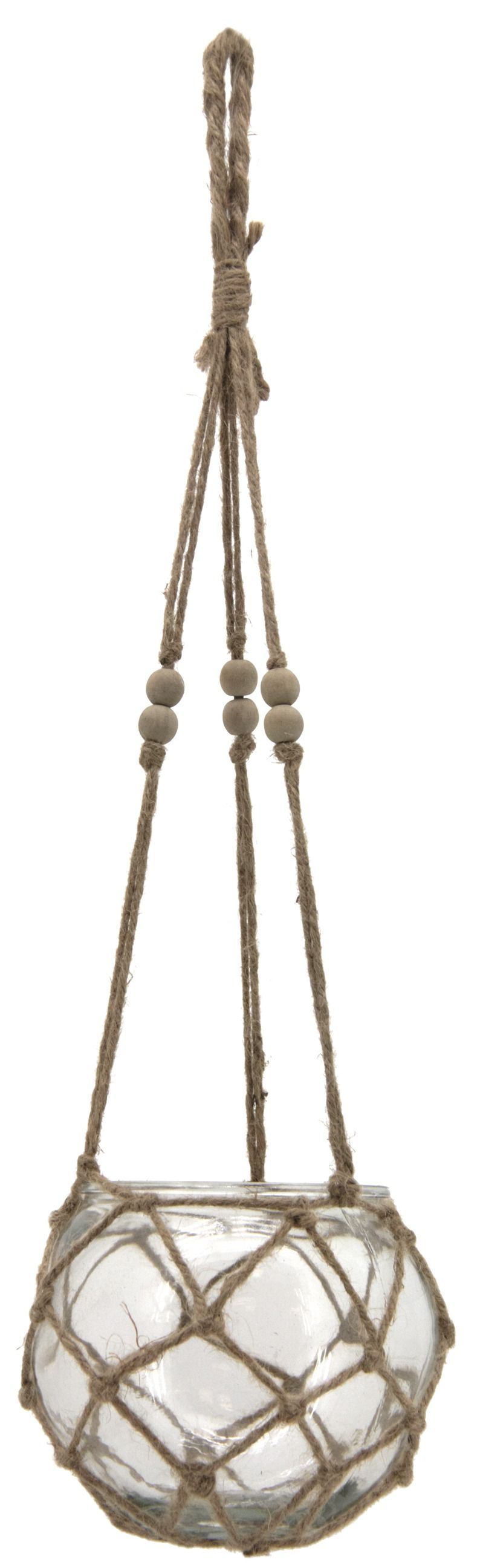 Macramé en verre et corde