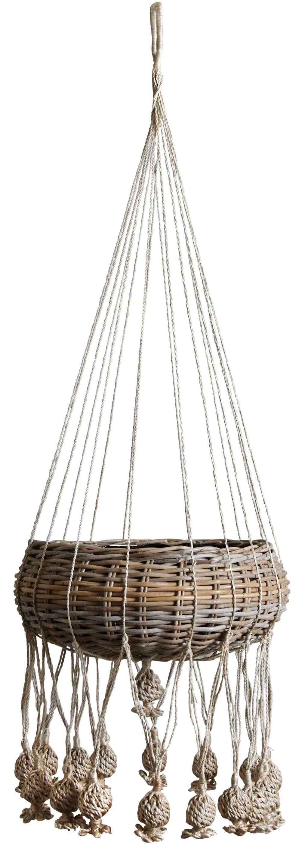 Macramé en jute avec boules
