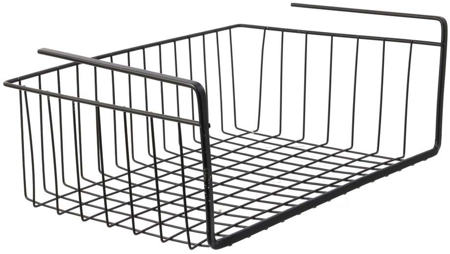 Panier suspendu en métal filaire noir Longueur 40cm