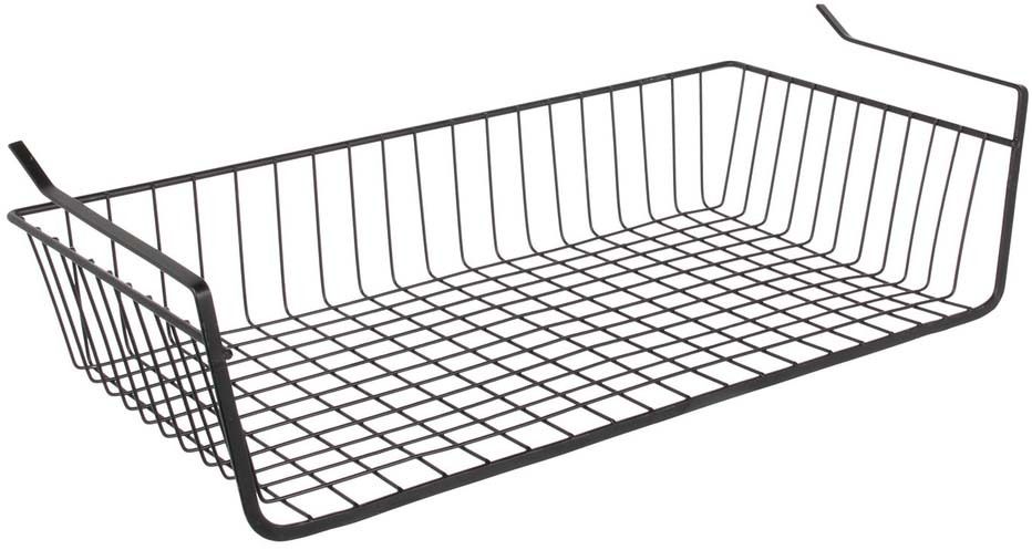 Panier suspendu en métal filaire noir Longueur 56cm