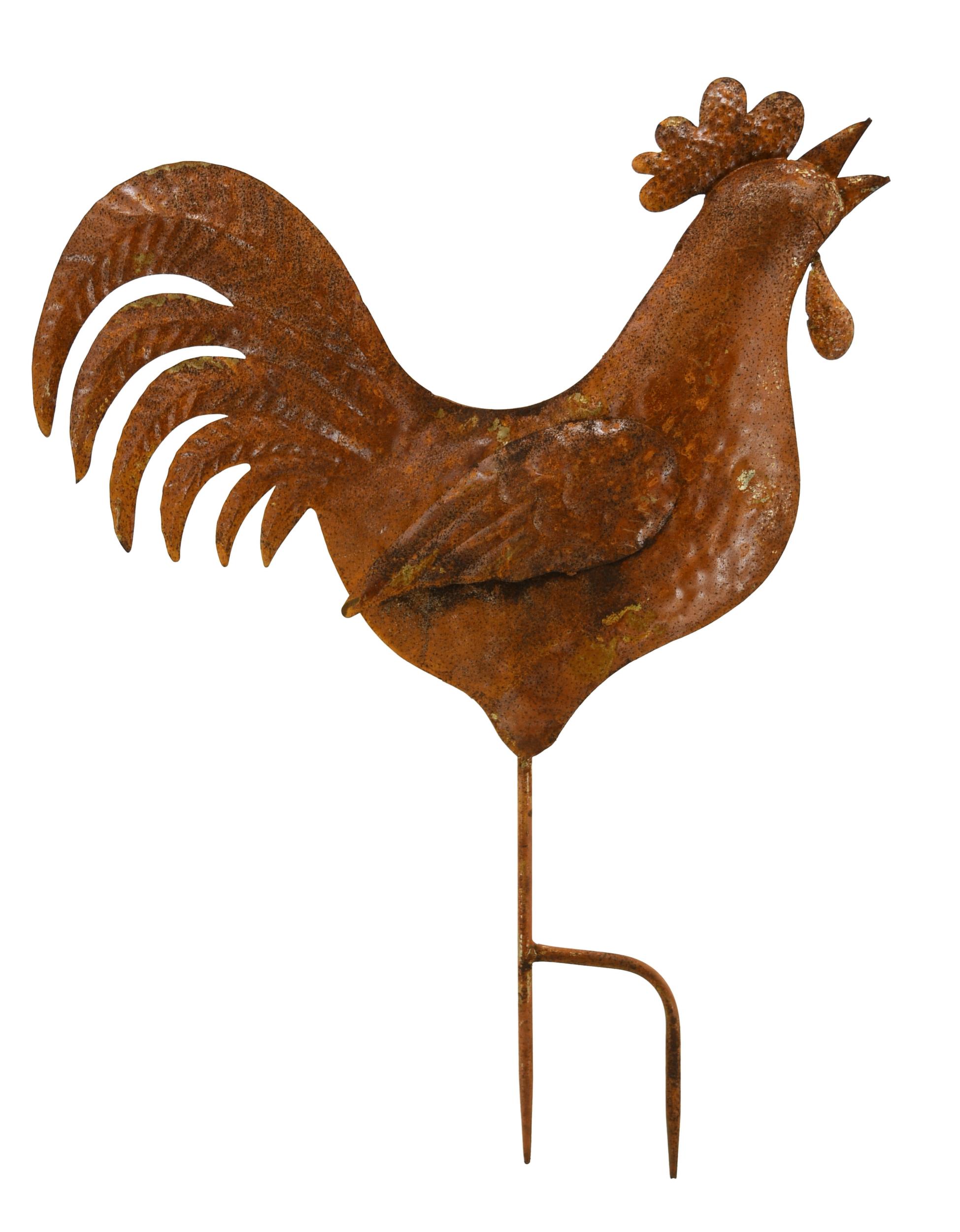 Coq en métal rouillé