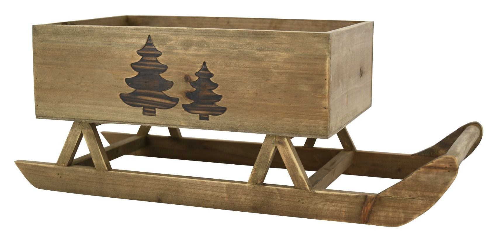 Luge en bois teinté Sapin
