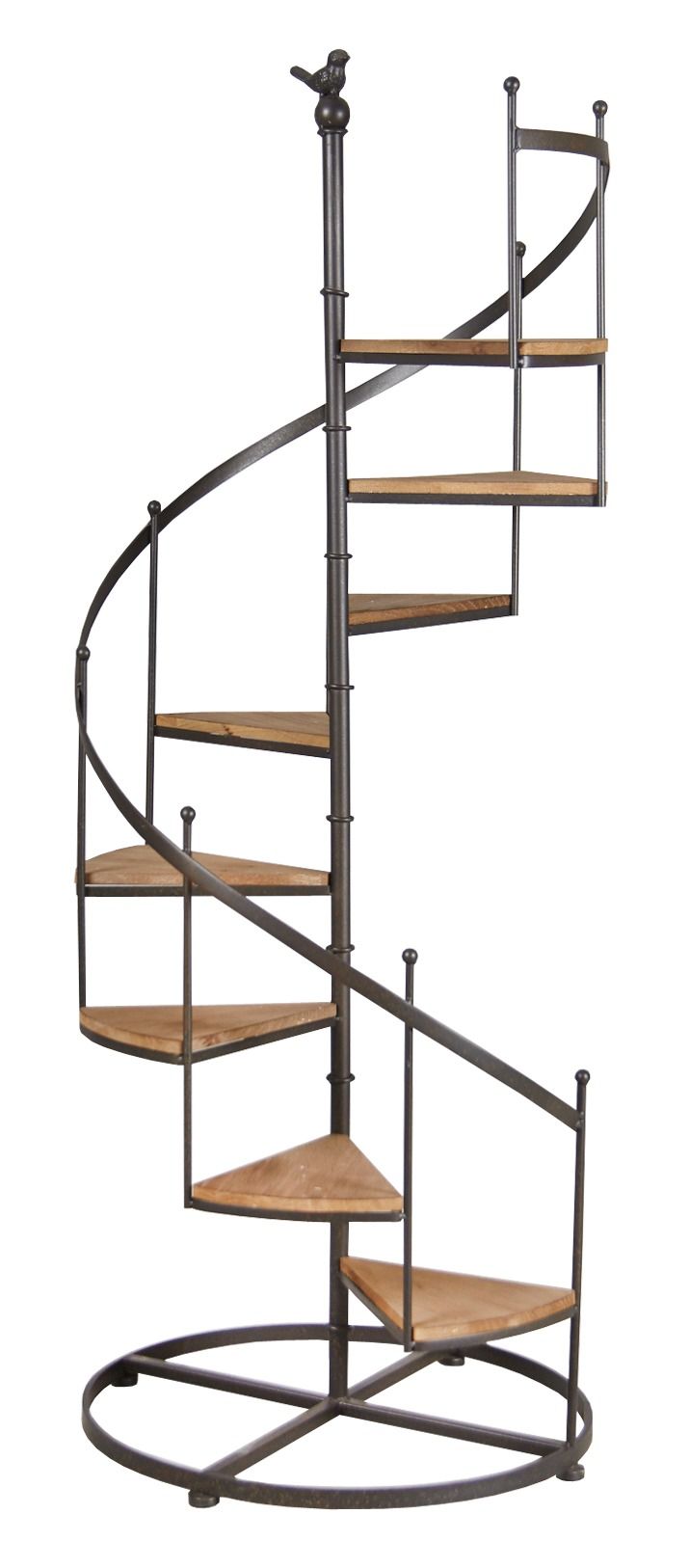 Étagère en métal et bois escalier