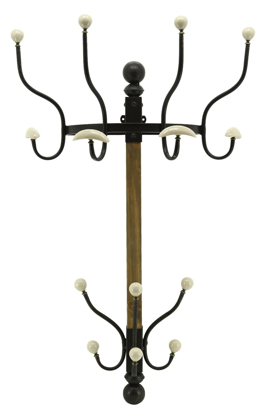 Patère en bois et métal