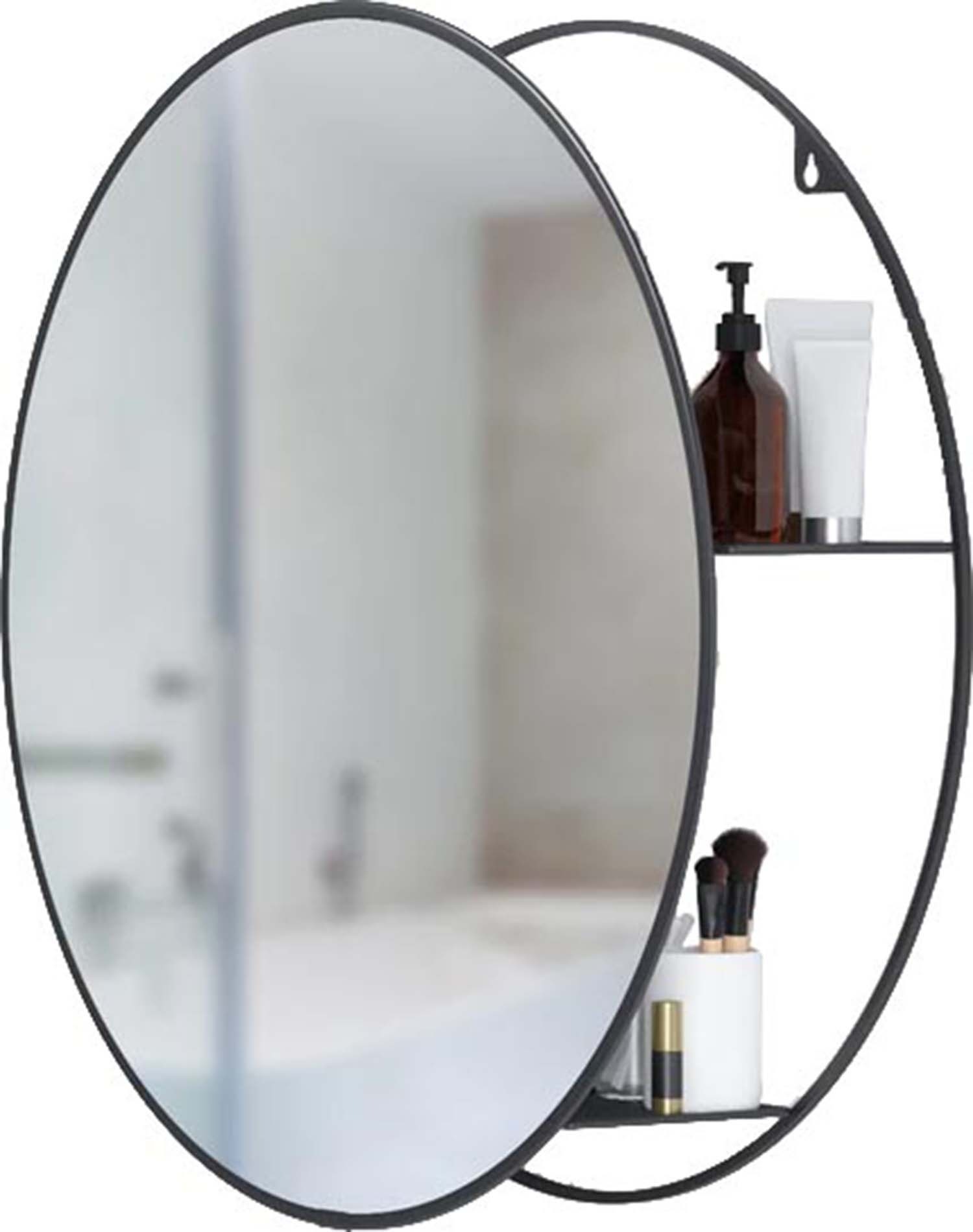 Miroir rond avec rangement intégré Cirko