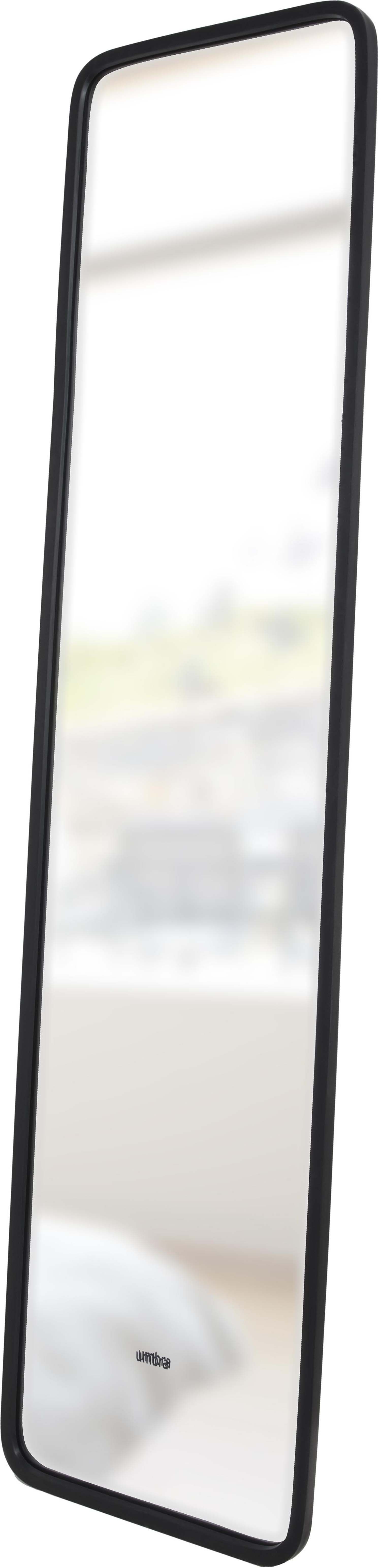 Miroir rectangulaire contour en caoutchouc mat