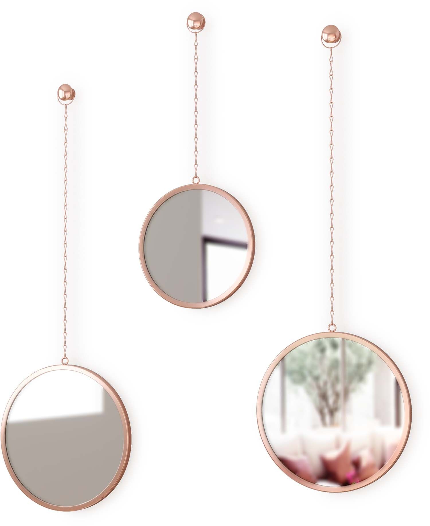 Miroirs ronds suspendus Dima (Lot de 3)