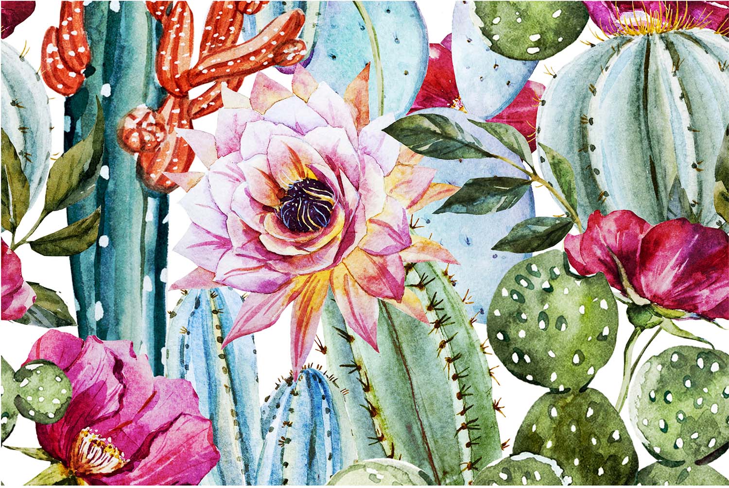 Tapis intérieur extérieur fleurs 60 x 90 cm