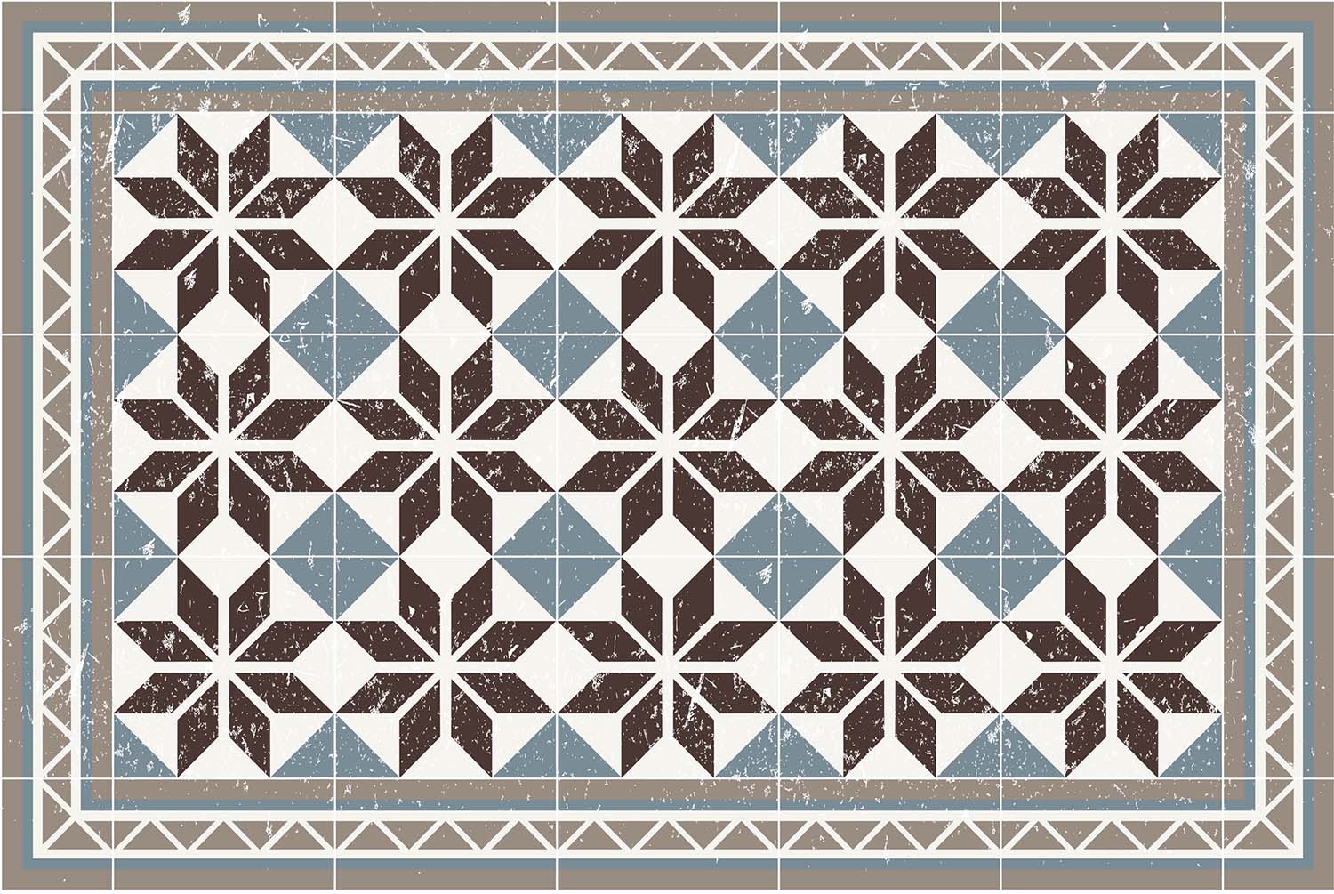 Tapis intérieur extérieur carreaux de ciment chemin