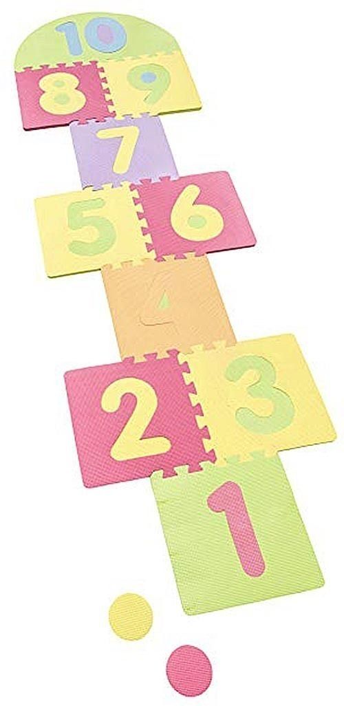 Jeu de marelle géante en mousse 10 cases