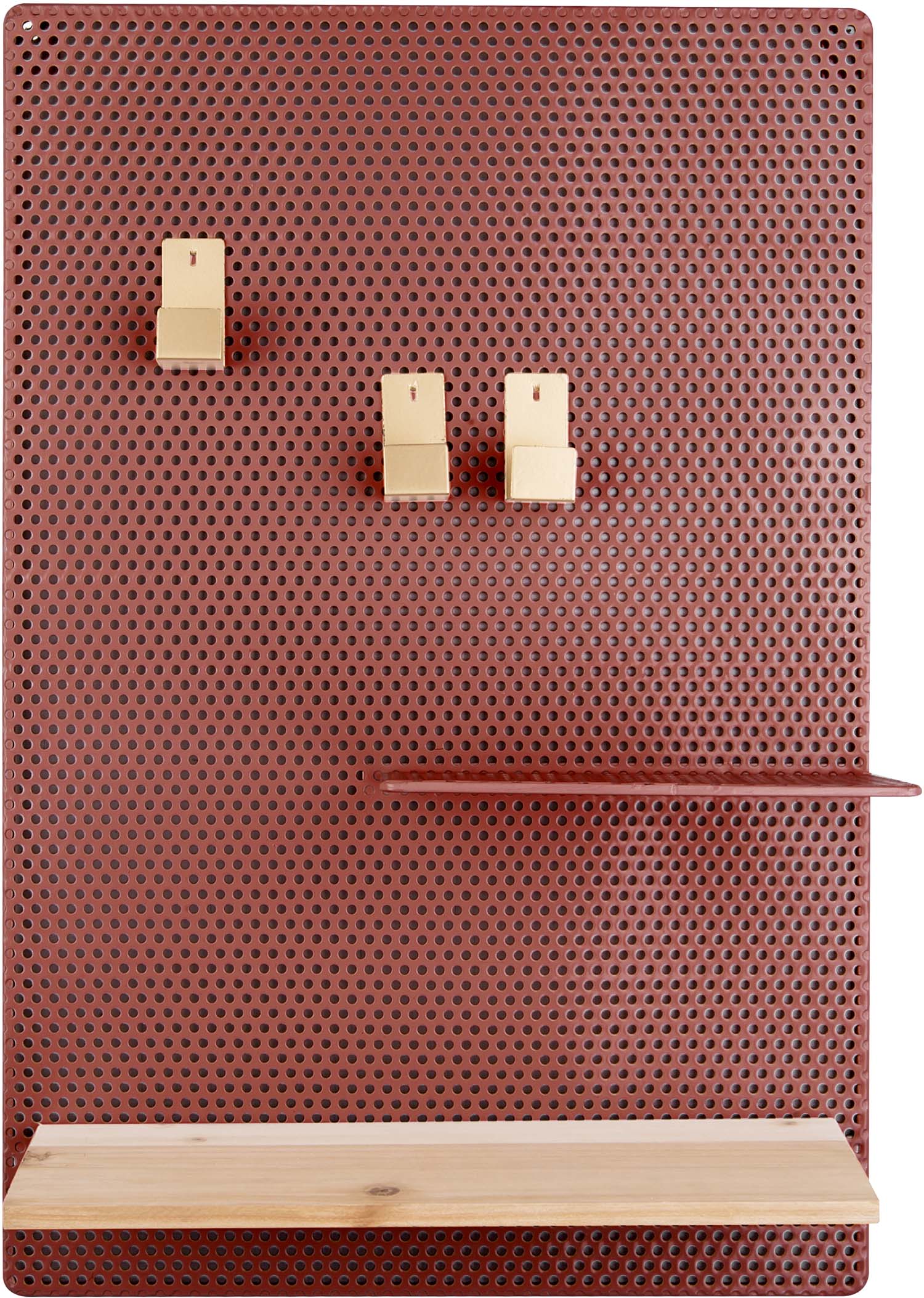 Tableau mémo avec étagère en métal Perky