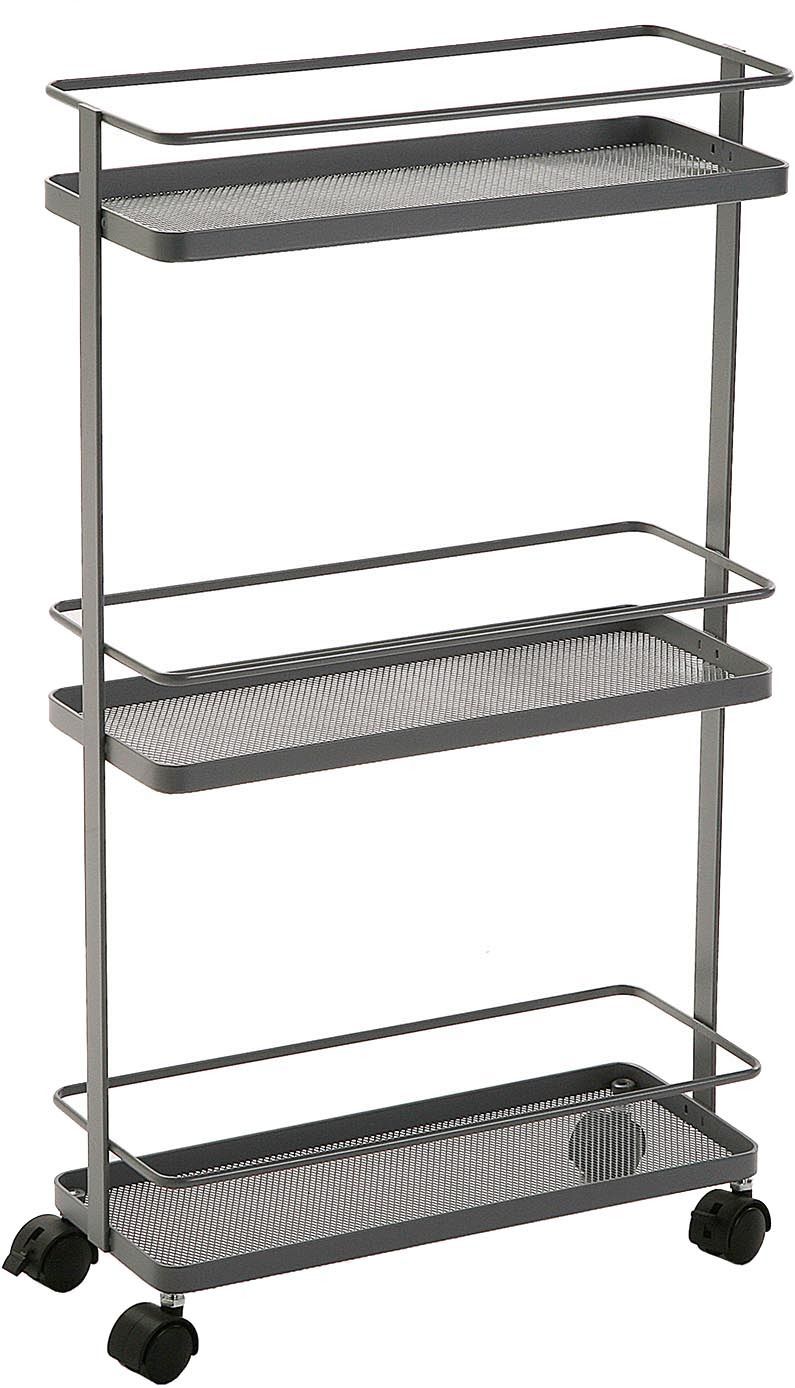 Chariot 3 étagères en métal ajouré
