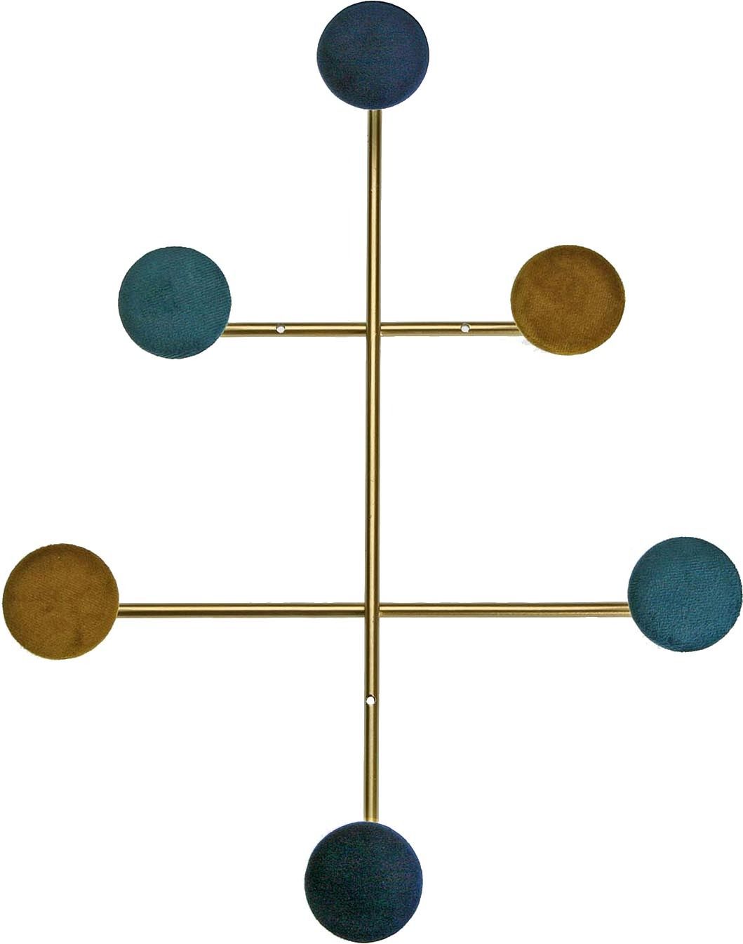 Porte-manteau mural en métal 6 boutons colorés A fixer à la verticale