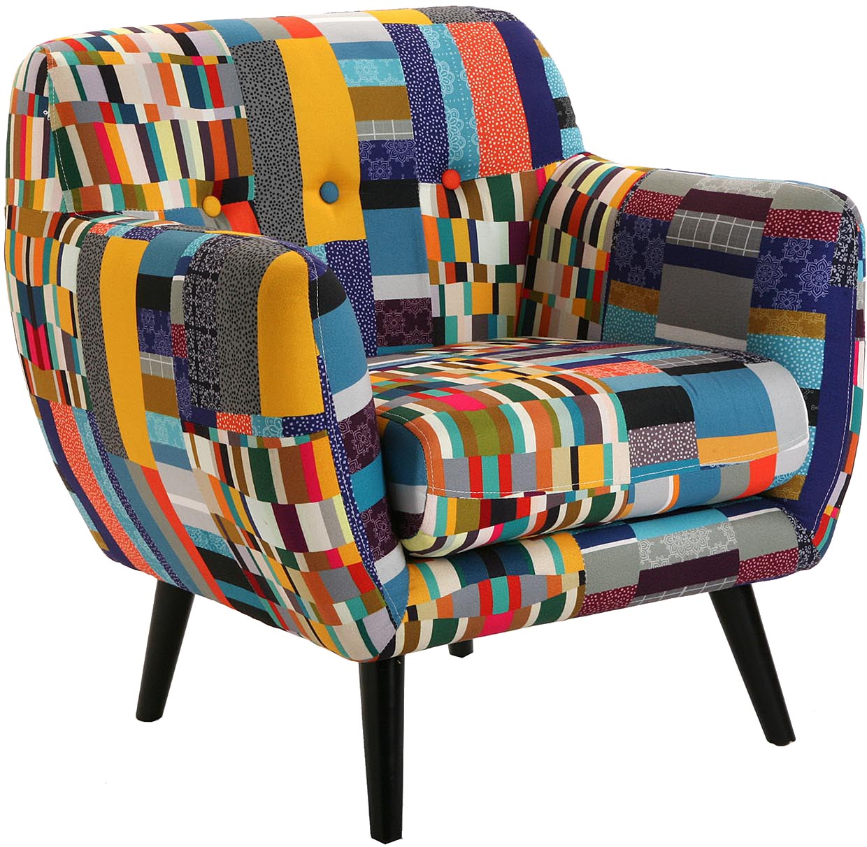Fauteuil lounge tissu coloré Etna