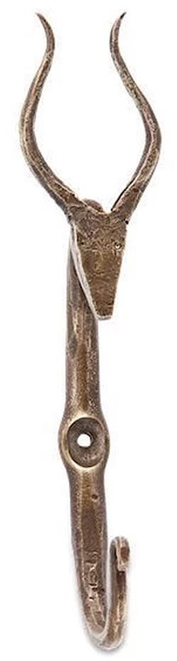 Patère antilope métal antique