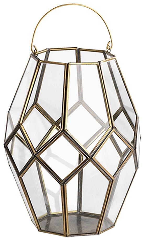 Photophore en laiton antique Mohani 20 cm