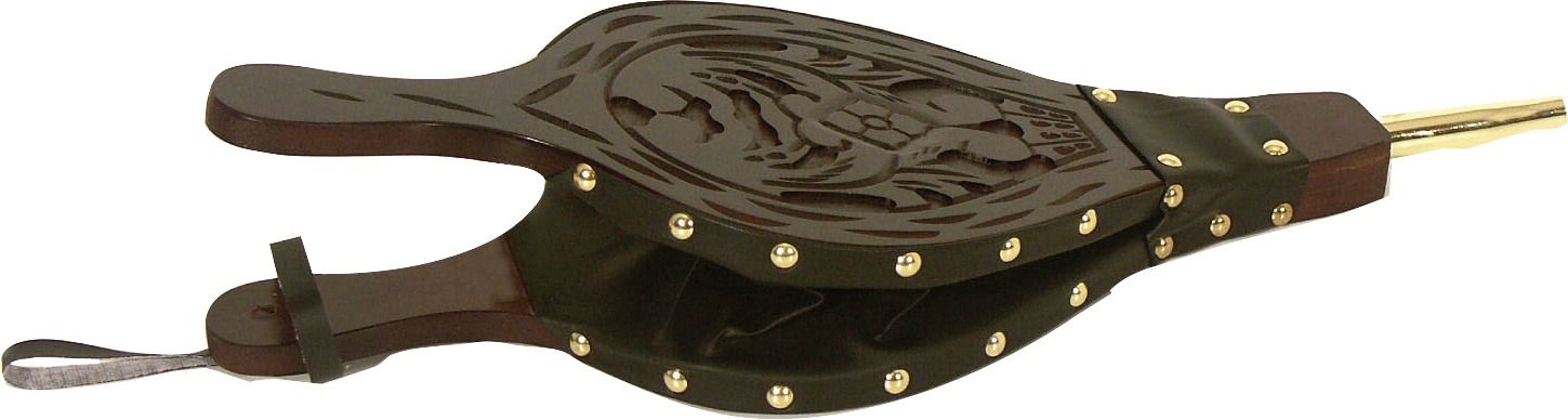 Soufflet en bois et simili cuir