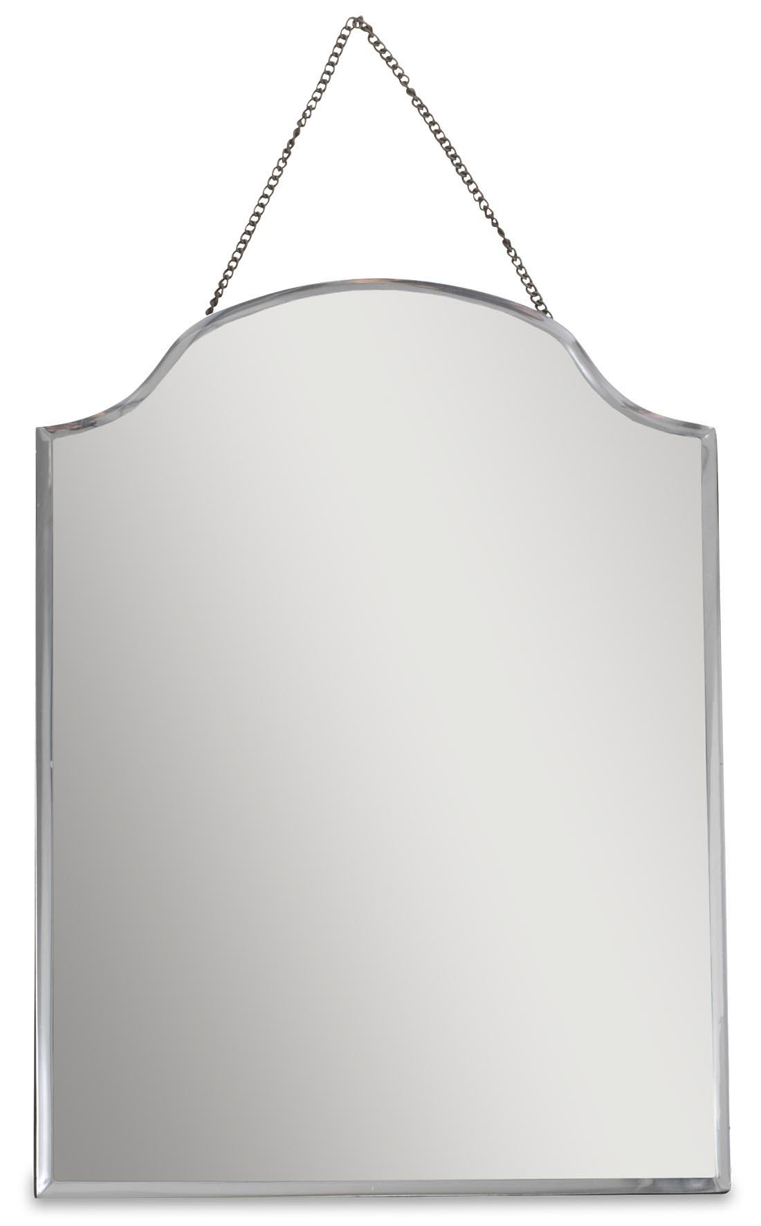 Miroir vintage chainette en zinc