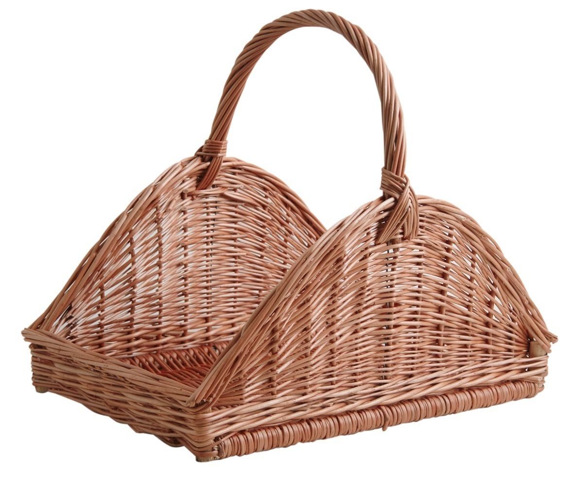 Panier à bûches en osier buff