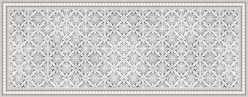 Tapis intérieur extérieur en vinyle carreaux marocains 70x180 cm