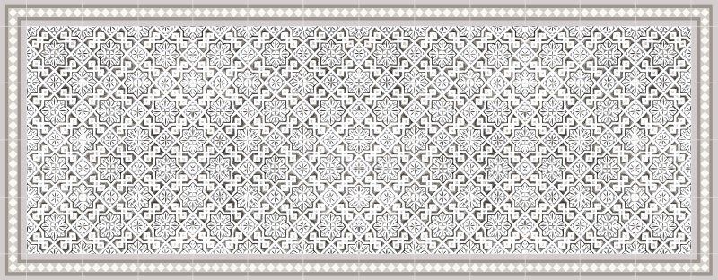 Tapis intérieur extérieur en vinyle carreaux marocains 70x180 cm
