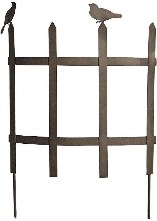 Barrière déco de jardin courbée oiseaux