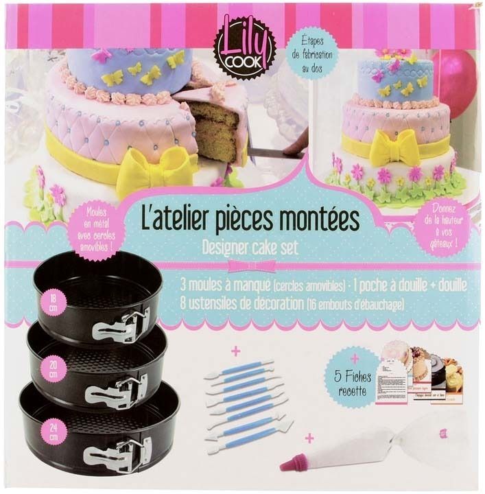 Coffret à pièces montées avec moules et accessoires