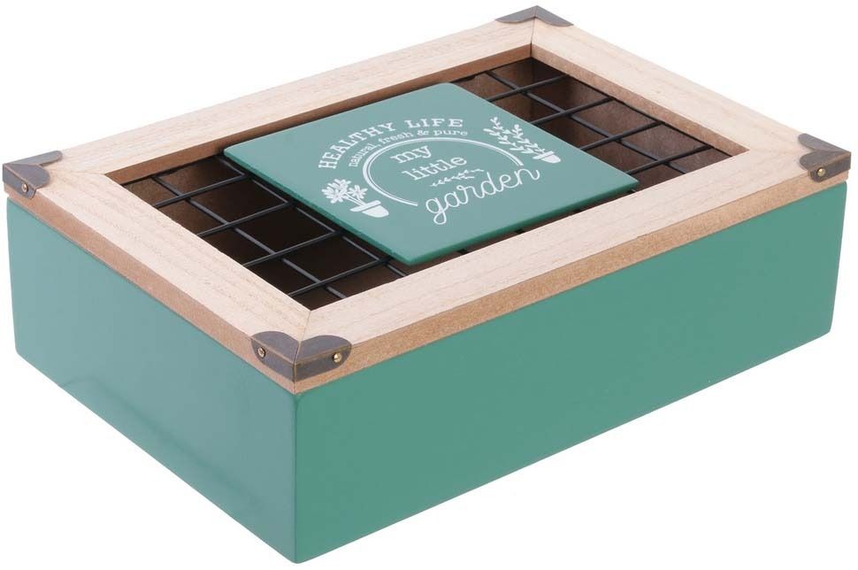 Boite à thé couvercle grillagé My Little Market