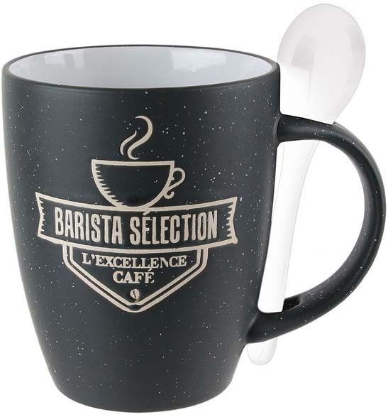 Mug avec cuillère en grès Barista Sélection 360 ml