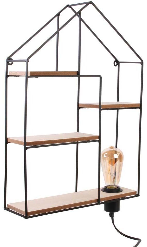 Etagère déco lumineuse 4 niveaux Maison 50 cm