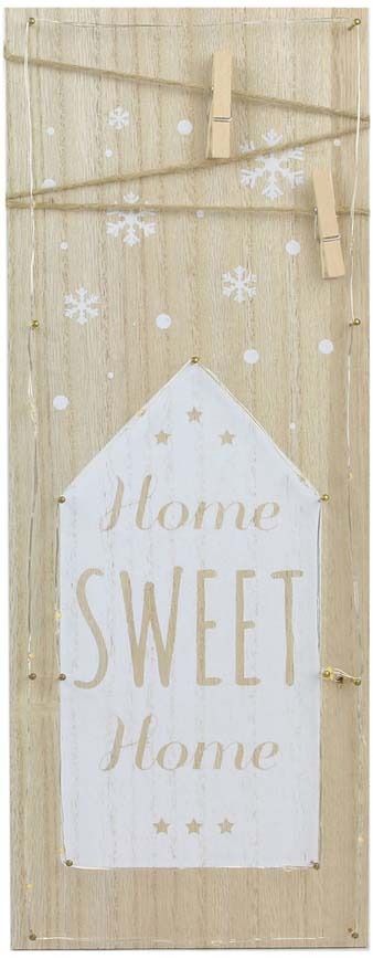 Pêle mêle lumineux LED Bienvenue au chalet Home sweet home