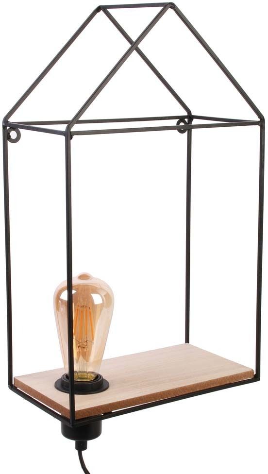 Etagère maison avec déco lumineuse 41 cm