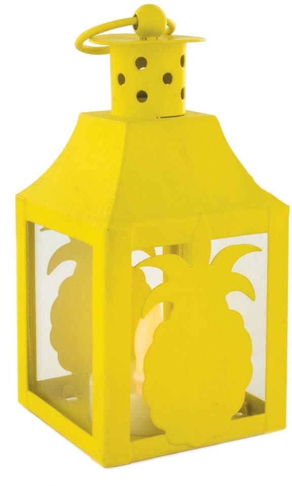 Lanterne colorée avec chauffe-plat LED Exotique Ananas