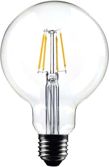 Ampoule ronde LED droit transparent 14.5 cm Unitaire