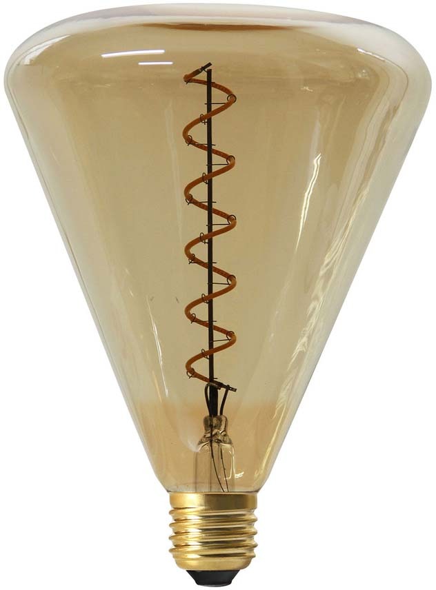Ampoule pyramide LED ambré 19 cm