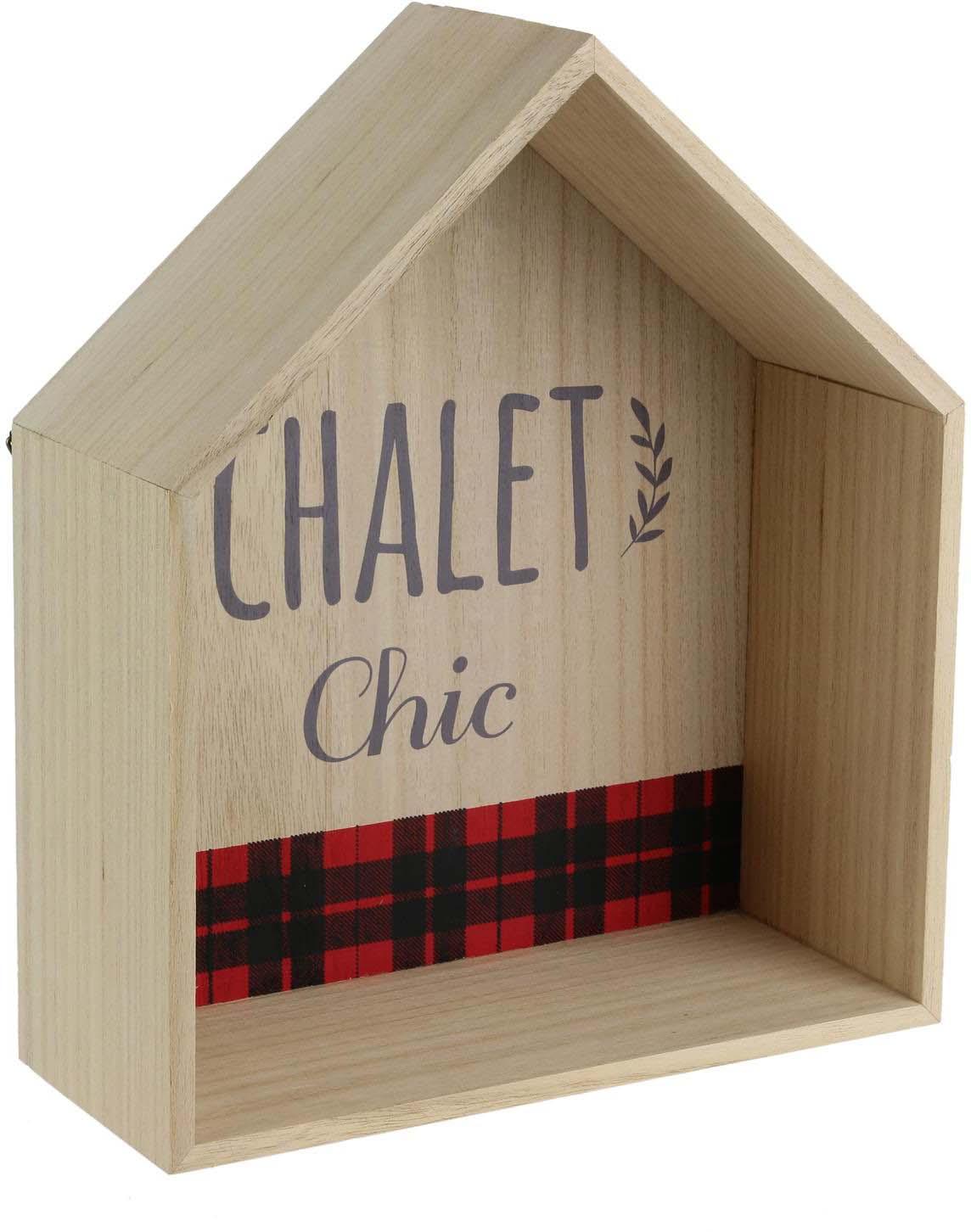 Etagère en bois maison chalet chic 30 cm