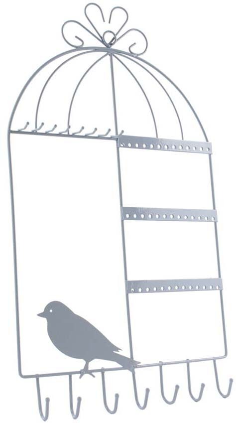 Porte bijoux cage à oiseaux Home sweet home