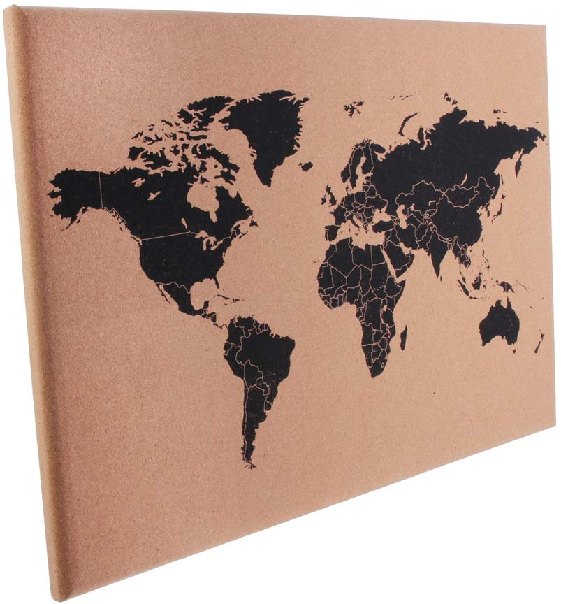 Carte du monde en liège Happy working