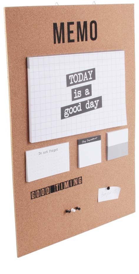 Mémo en liège calendrier perpetuel Happy working