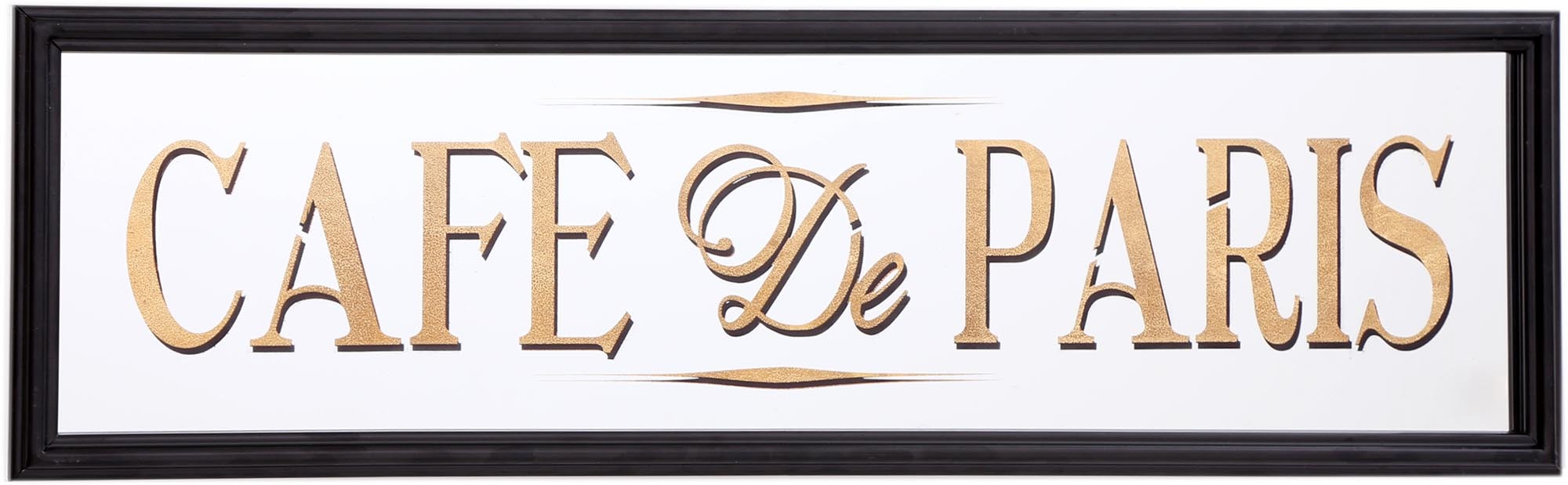 Miroir inscription Café de Paris feuille d'or