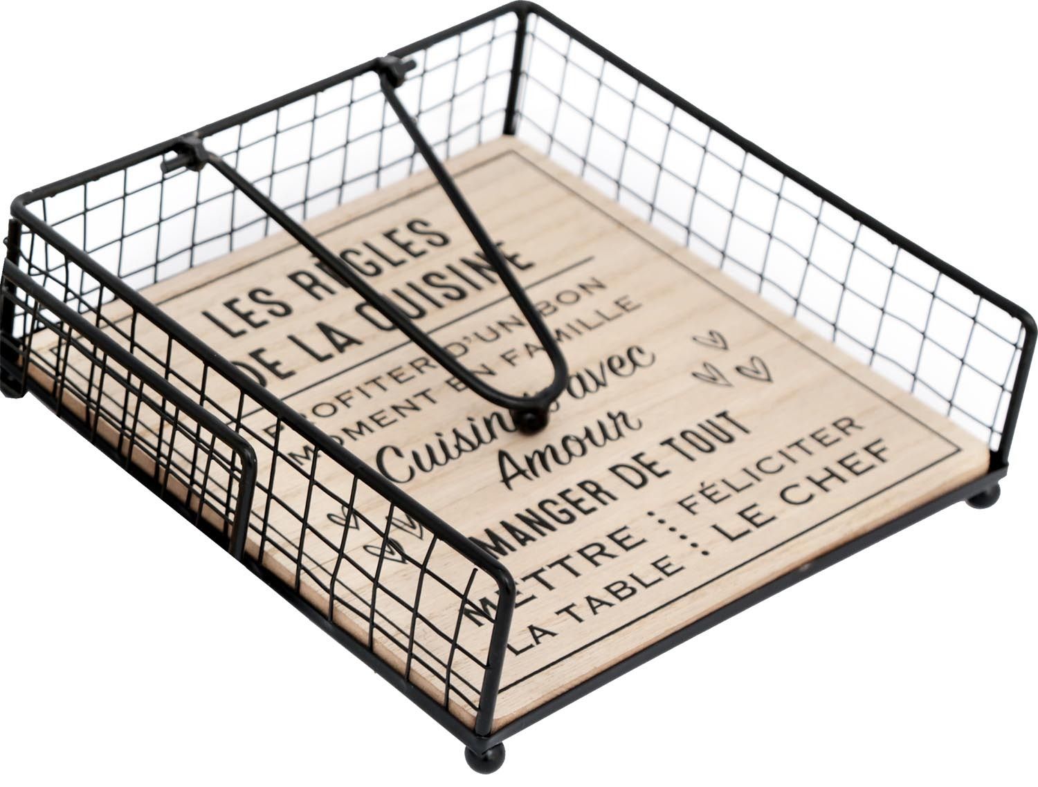 Porte-serviettes de table Règles de la cuisine Passer un bon moment