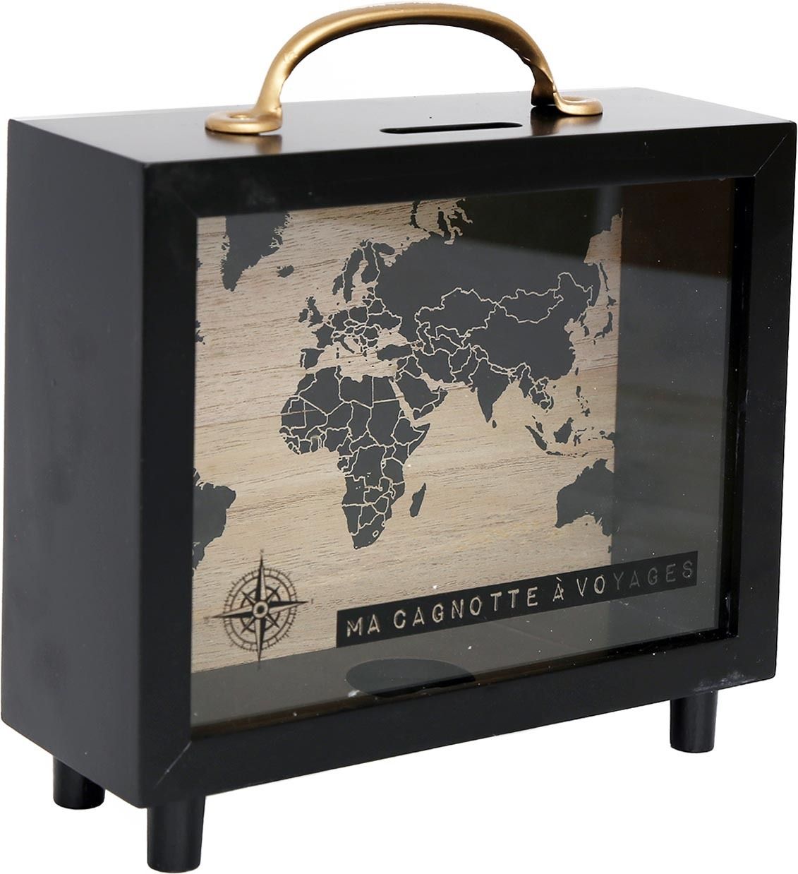 Tirelire Ma cagnotte à voyages 21x20 cm