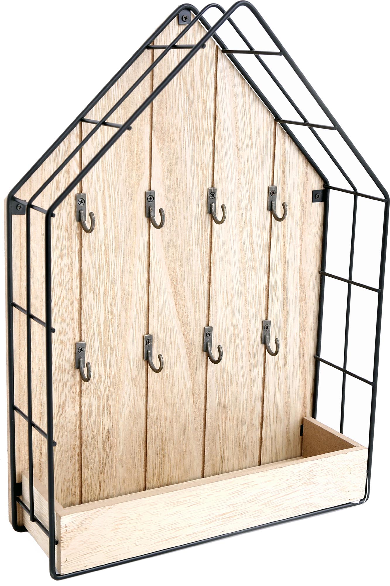 Boite à clés métal et bois Home 35 cm