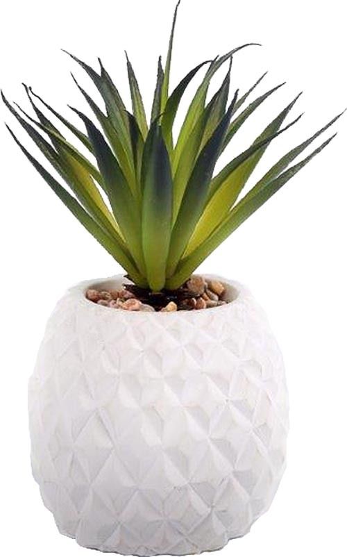 Plante succulente artificielle avec pot ananas 22 cm